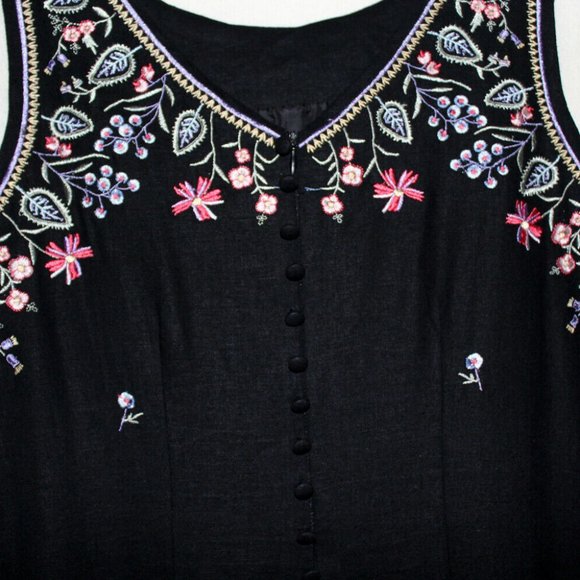 Buttoned Back Sleeveless Summer Dress 8 - Picture 4 of 12